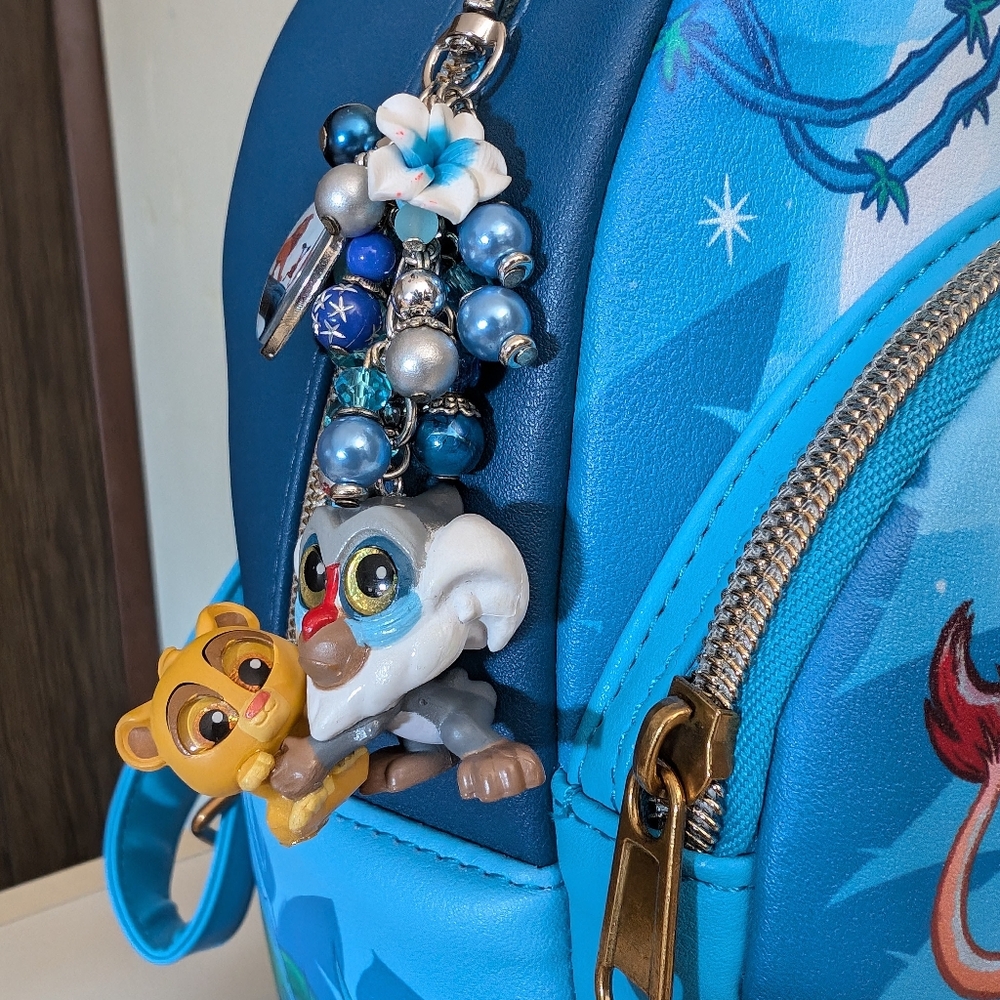 Loungefly Disney The Lion King Hakuna Matata Moon Mini Backpack, Wallet& CHARM - Picture 7 of 16